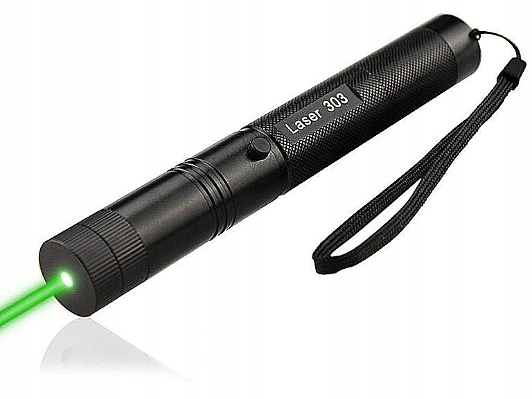 Laser LED Verde 303 Puternic cu RAZA 1KM 2 capete